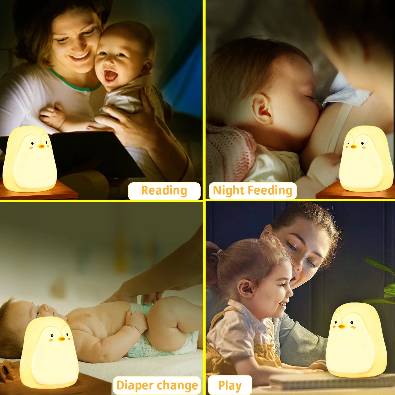 Cute Penguin Baby Night Light 