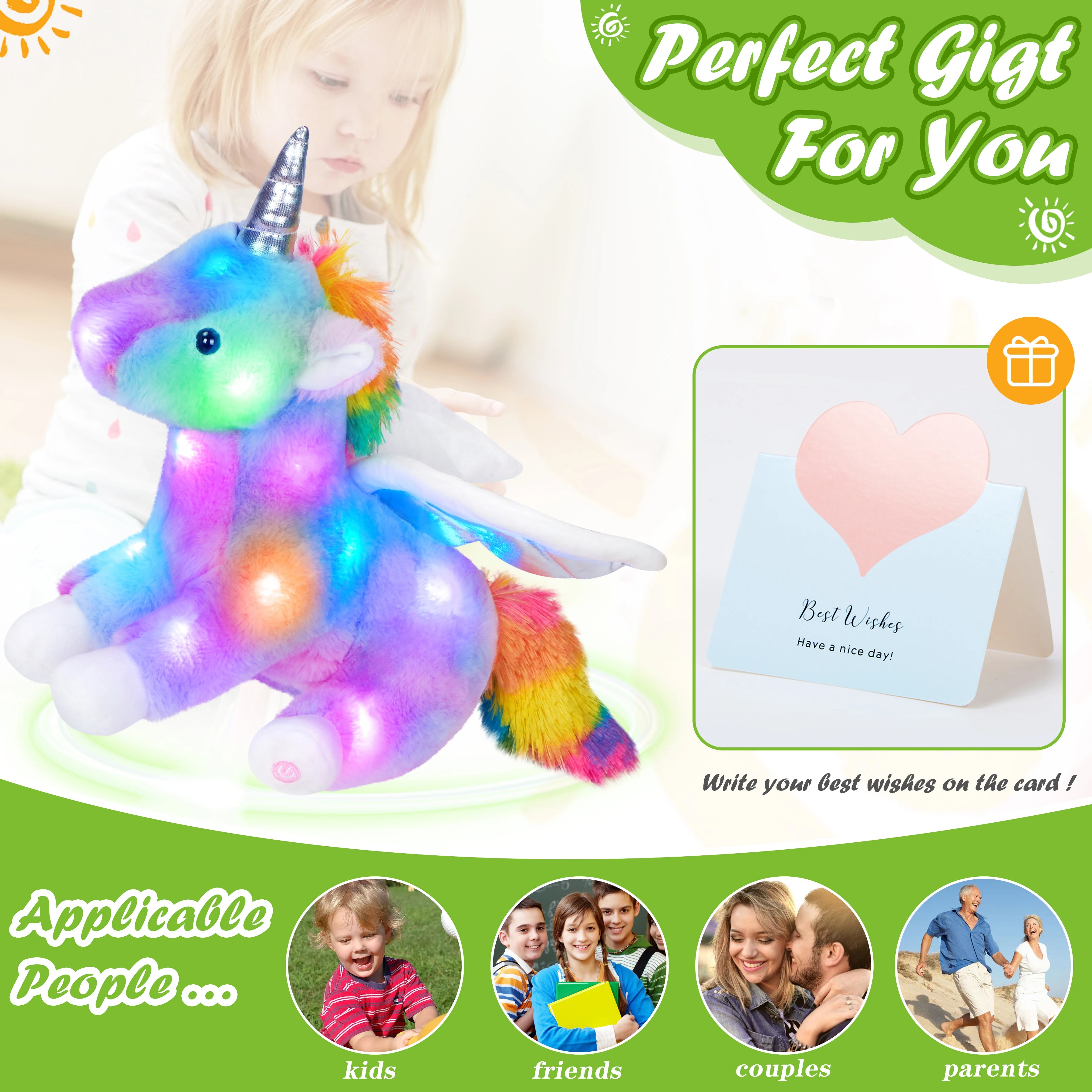 Glow Guards LED Luminous Music Toy Throw Pillow