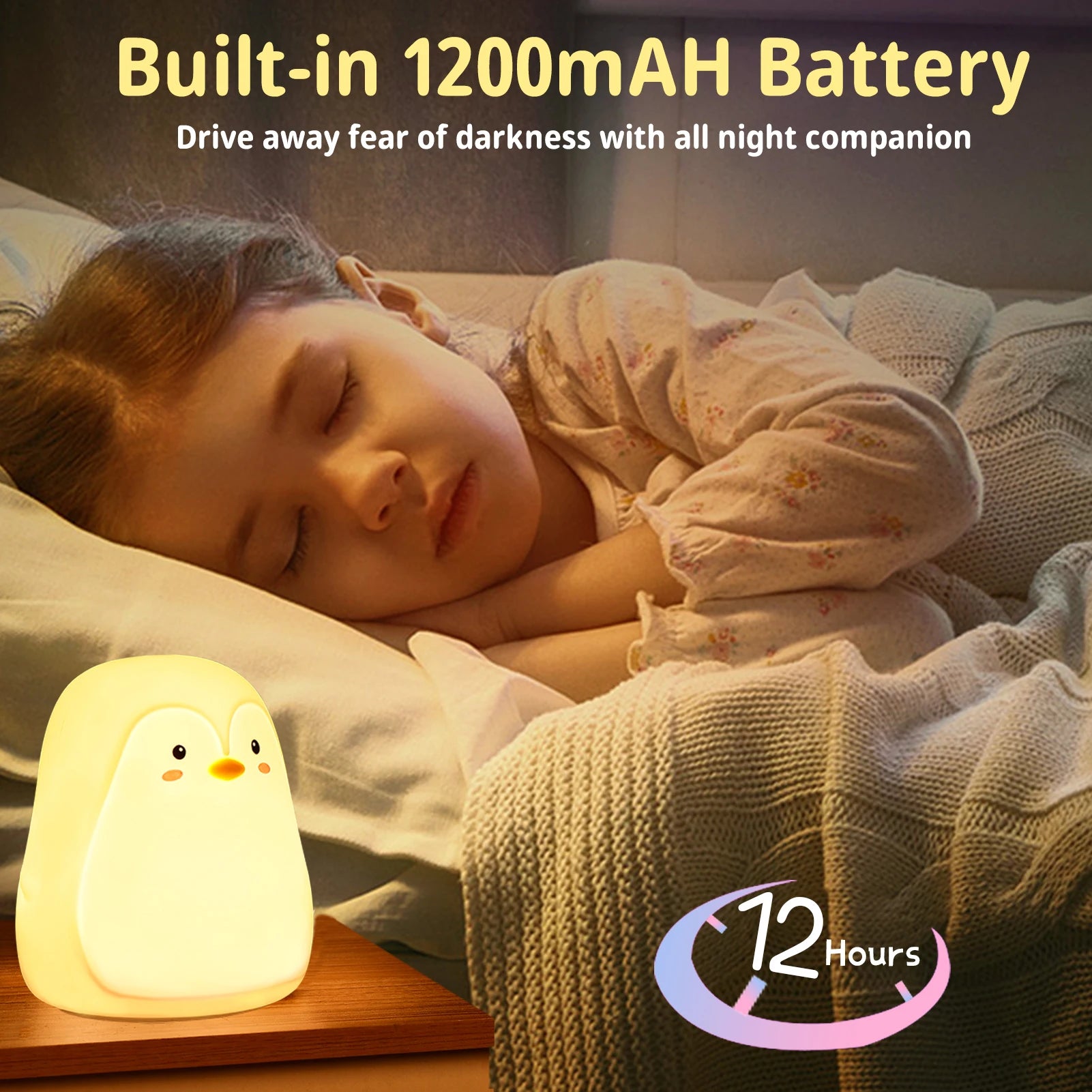 Cute Penguin Baby Night Light 