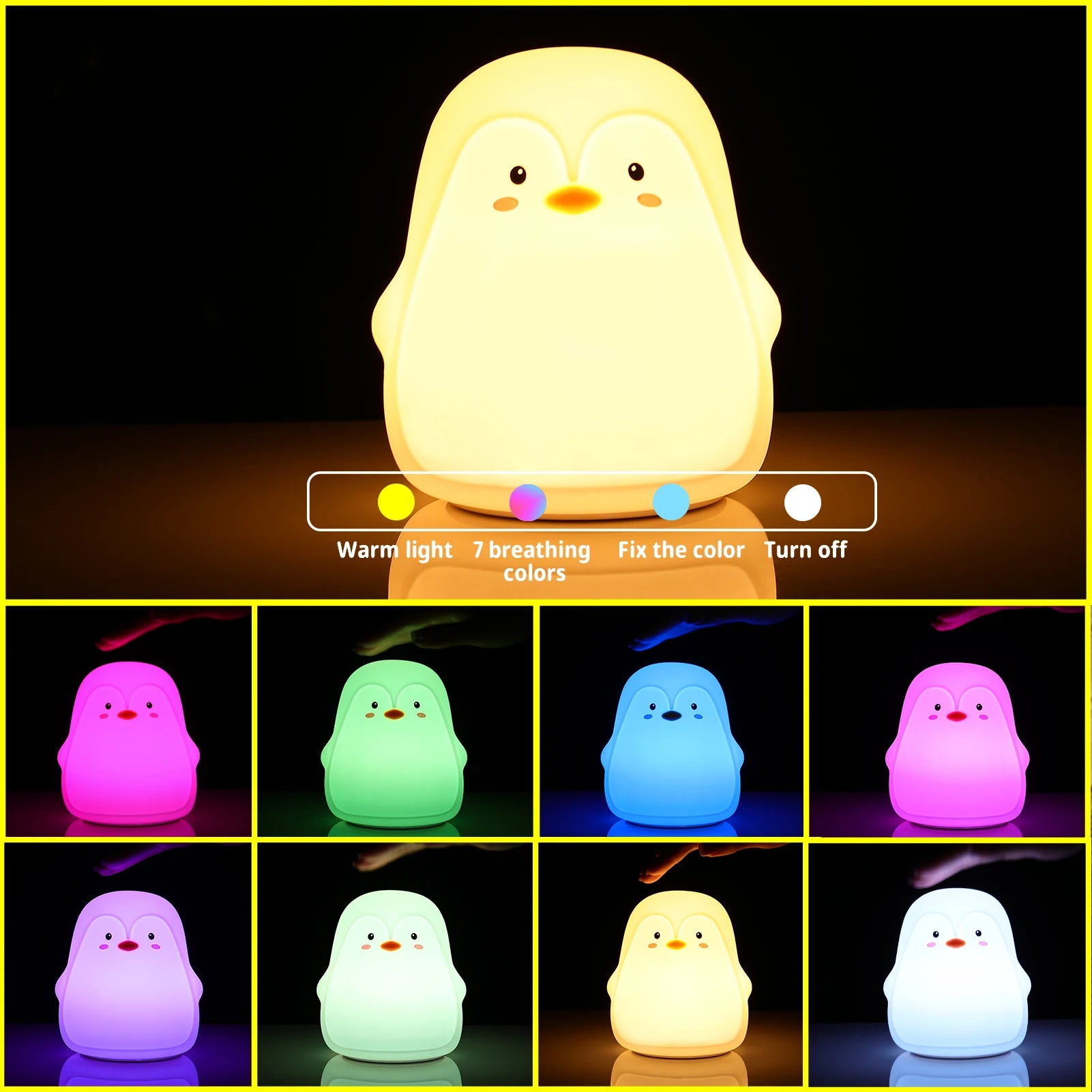 Cute Penguin Baby Night Light 