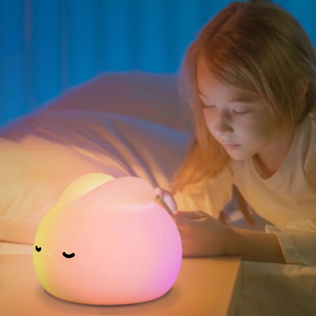 Lampă de noapte iepure din silicon 