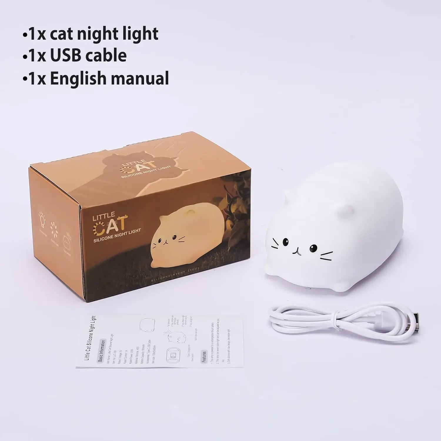 Lumină de noapte LED Soft Cat 