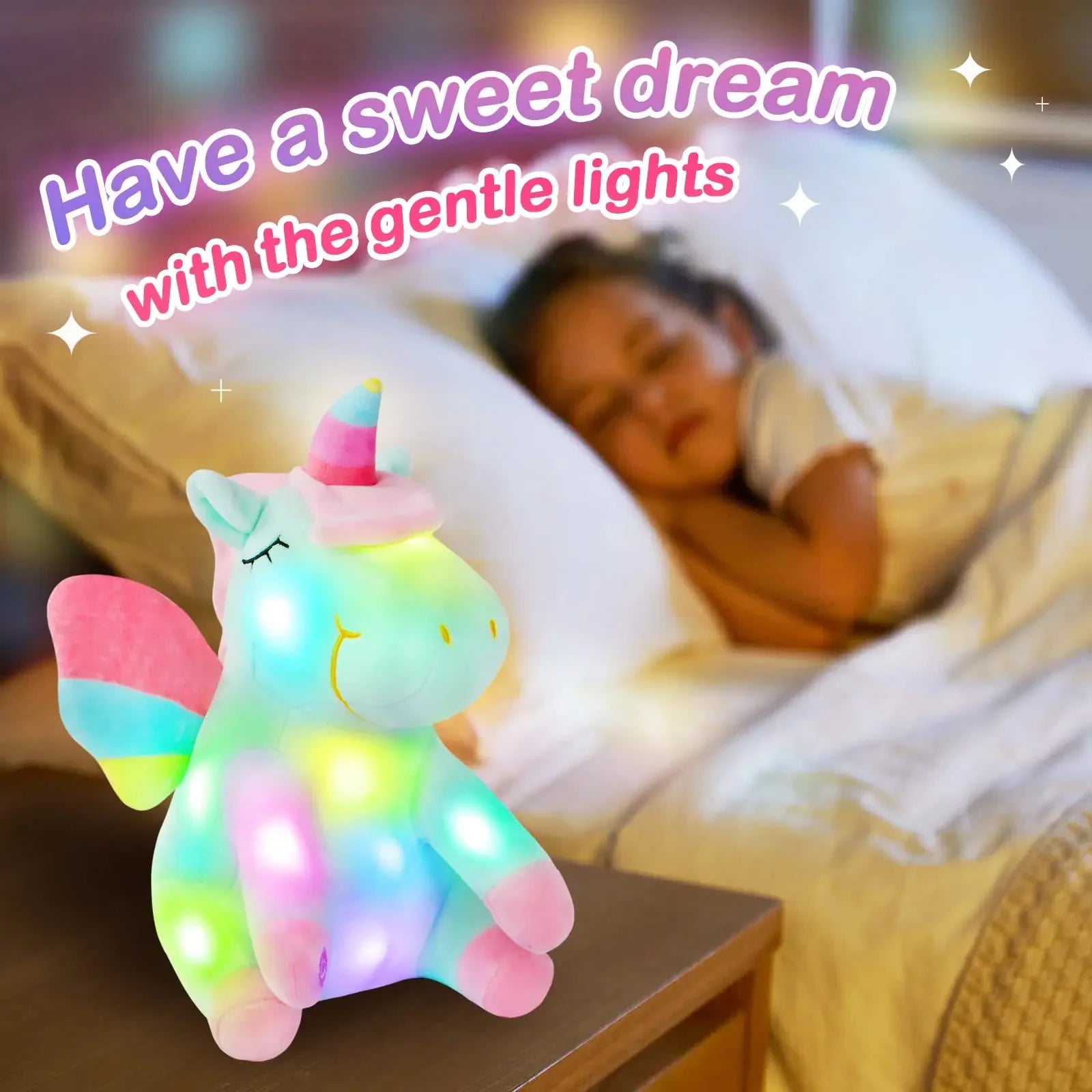 30cm LED Light Musical Unicorn Plush Toy