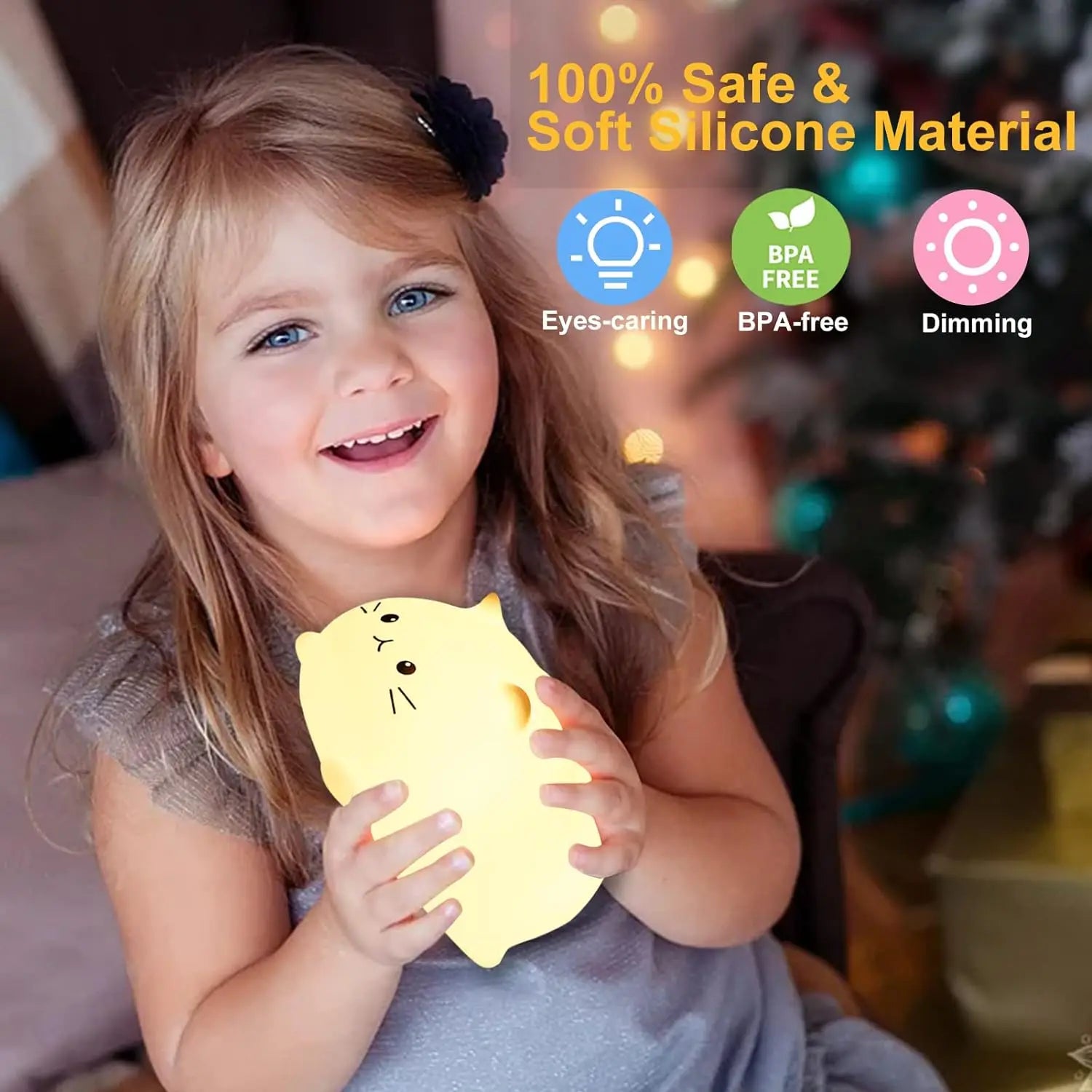 Lumină de noapte LED Soft Cat 